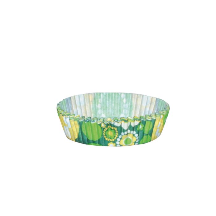 FLORAL GREEN BAKING CASES 75X20MM main product photo