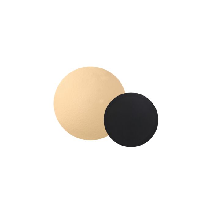 CAKE BOARD ROUND GOLD & BLACK 24CM main product photo