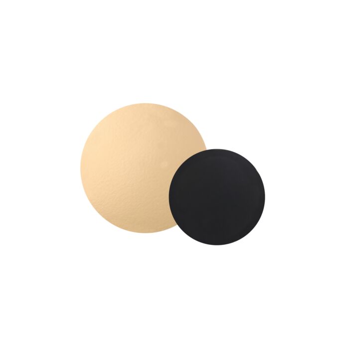 CAKE BOARD ROUND GOLD & BLACK 30CM main product photo