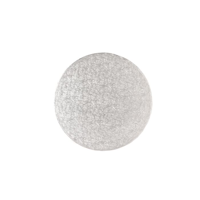 CAKE CARD SILVER TURN EDGE ROUND 8" main product photo